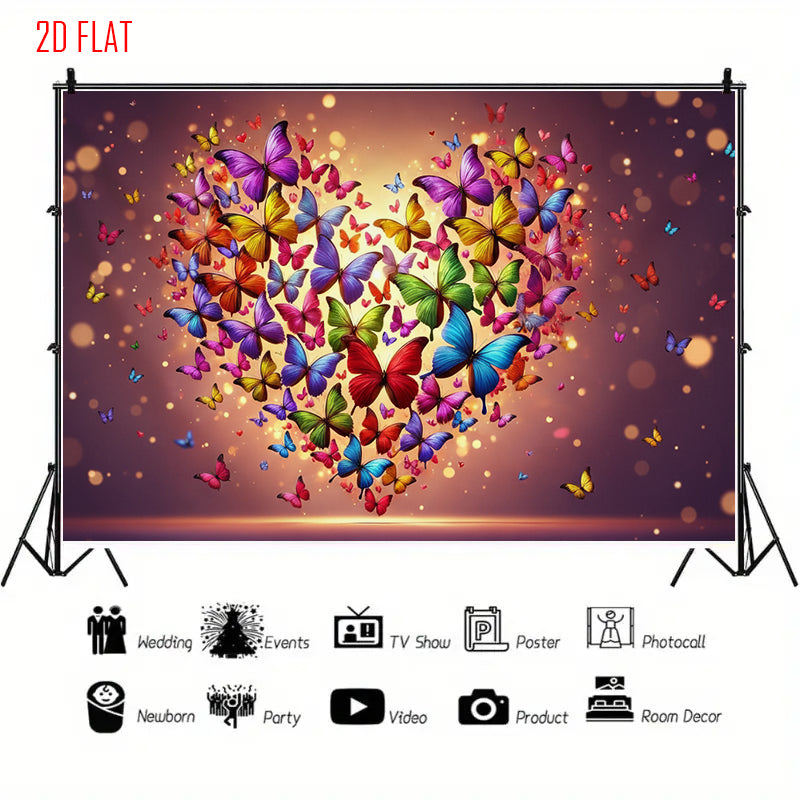 Colorful Butterfly Fantasy Background Cloth