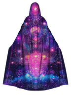 Star Divination Hooded Casual Printed Cape