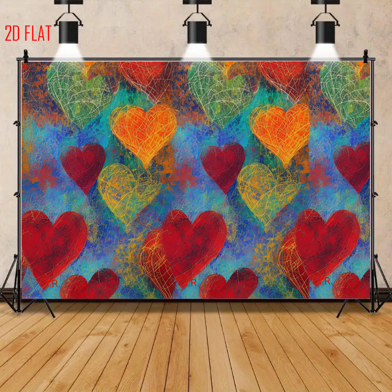 Colorful Love Art Backdrop