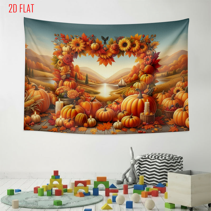 Autumn Pumpkin Bkgd Cloth