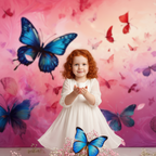 Pink Butterfly Bkgd Cloth