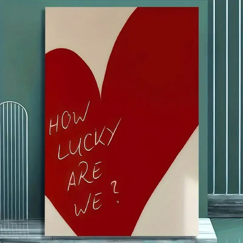 Red hearts Canvas painting