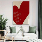Red hearts Canvas painting