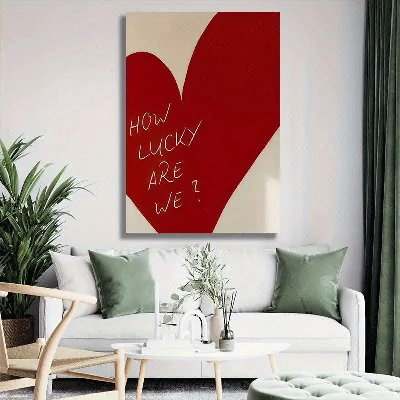 Red hearts Canvas painting