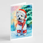8pxs Whimsical West Highland Dog Blank Greeting Cards