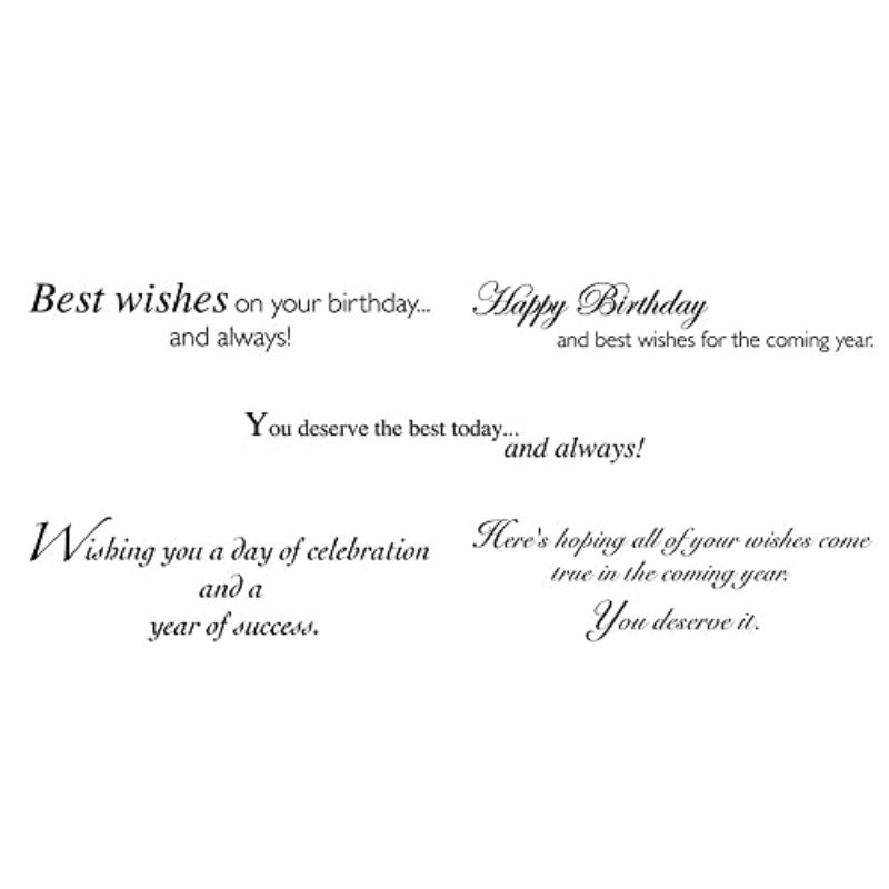 Birthday Card Set Each Design 5 5x 7 Inch 25 Cards And 26 White Envelopes