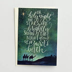 50pxs Teal Foil Christian Christmas Cards