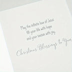 50pxs Teal Foil Christian Christmas Cards