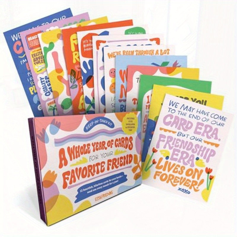 12pxs Em Friends Yearly Cards