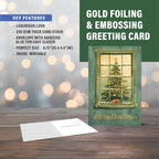 48pxs Gold Leaf Xmas Cards